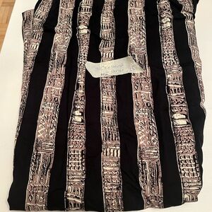 Unique Black and Beige Patterned Fabric